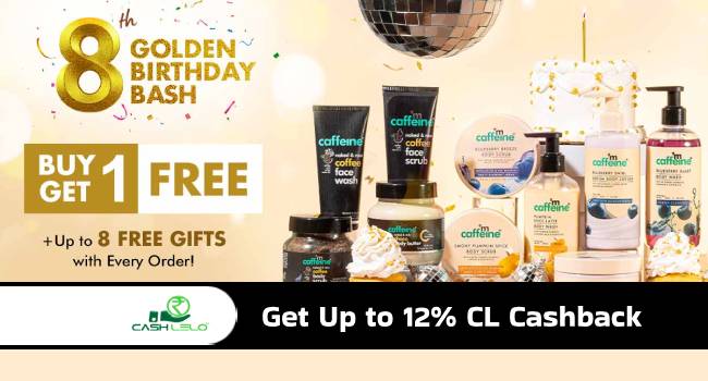 mCaffeine 8th Golden Birthday Bash Sale