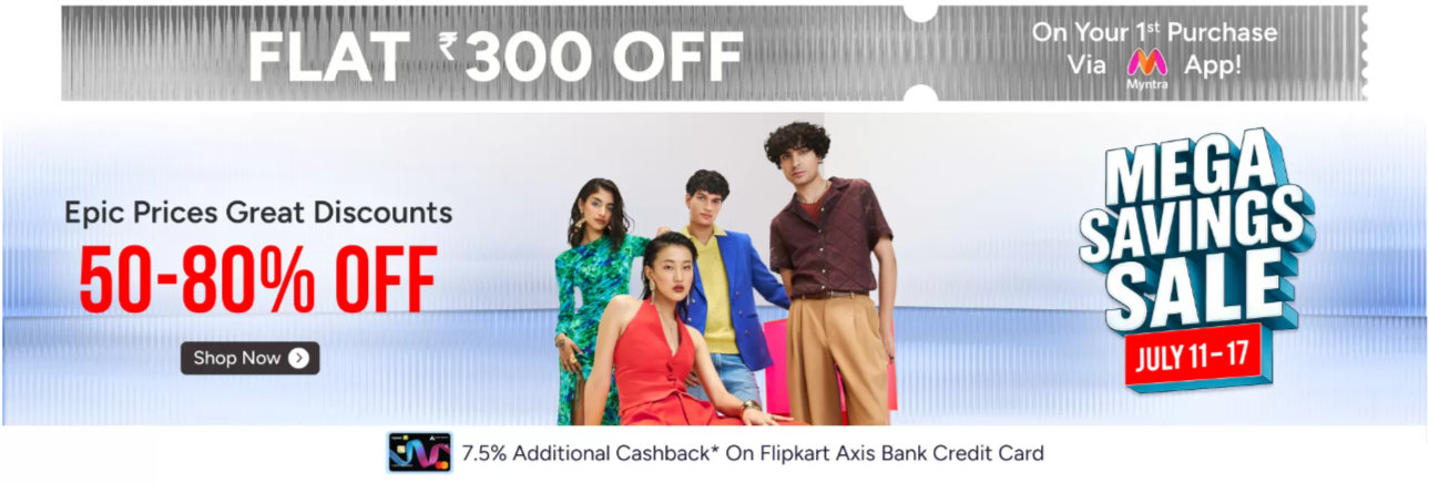 Myntra Mega Savings Sale is Live